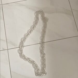 J. Crew White Beaded Necklace Long Elegant Design